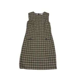 Brooks Brothers Green Plaid Midi Dress